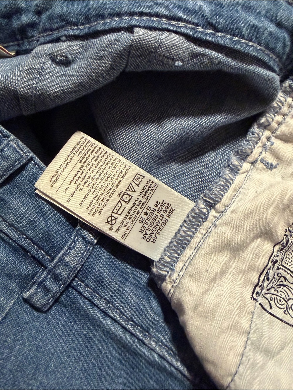 Gap x DOEN High Rise Pleated Denim Trousers Women's 28/6 Super Baggy - Picture 7 of 11